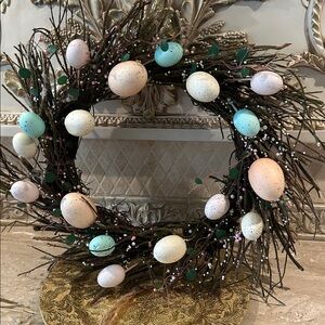 NW.t Spring Pastel Egg 16 Twine Easter Wreath